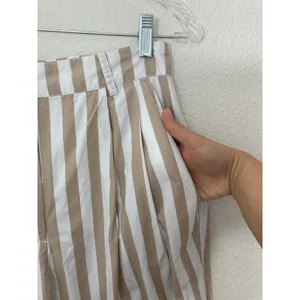 Urban Outfitters Maximalism Barrel Crop Percy Striped Pleated High-Rise Pants 6 thumbnail 4