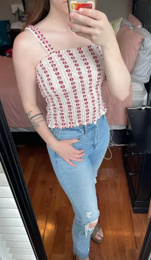 American Eagle Floral Tank Top thumbnail 3