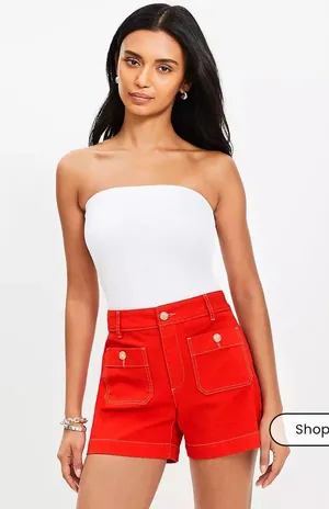 Loft White Tube Top thumbnail 1