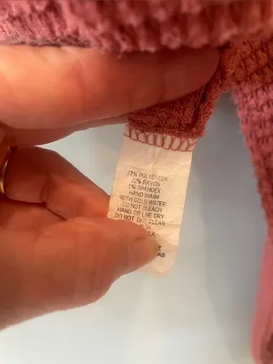 Altar'd State Waffle Knit Crew top - Rosey coral color thumbnail 3