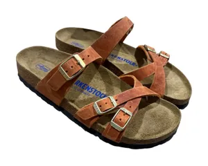 Birkenstock Oiled Leather‎ FRANCA Burnt Orange (Narrow) BNIB 1027691 size 37 SF thumbnail 1