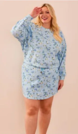 Arula Super Soft Floral Crop Sweatshirt NWT 2X thumbnail 1