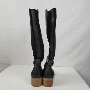 Lucky Brand Timinii Womens Riding Boots Size 10 Black Leather Suede Knee-High thumbnail 8