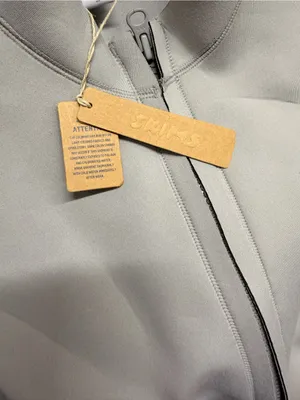 Skims Sport Swim Top Mock Neck Zip Front Chrome New 3X thumbnail 4