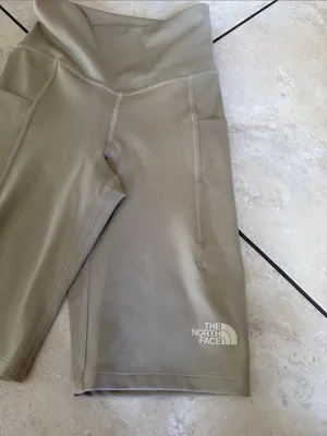 The North Face Women's High-Waist Bike Shorts in Taupe thumbnail 3
