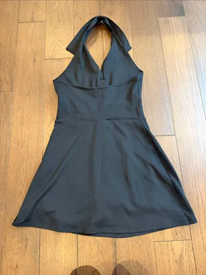 Gap Fit Power Polo Halter Dress - Black Size Medium - C67-135 thumbnail 7