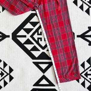 Victoria’s Secret Flannel Long PJ Set in Lipstick Bold Lurex Plaid Small thumbnail 11