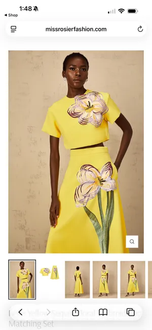 Yellow Miss Rosier Skirt and Top Set thumbnail 2