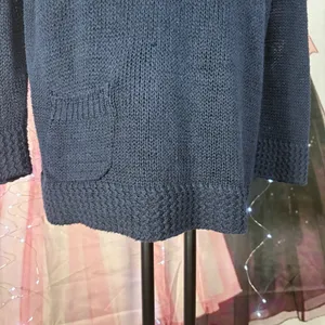 Lauren Ralph Lauren Navy Blue Linen Sweater Size XL thumbnail 4