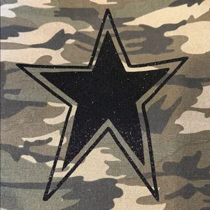 Koala Kanvas Camouflage Canvas Tote Bag – Black Glitter Star thumbnail 2