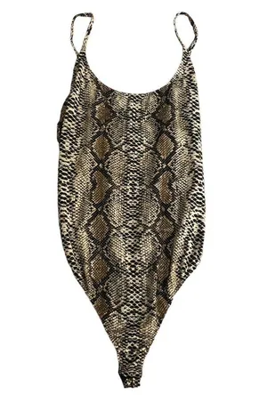 Snake skin print bodysuit  thumbnail 1