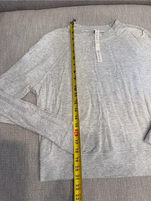 Lululemon Warm Down Crew Heathered Core Ultra Light Grey thumbnail 11