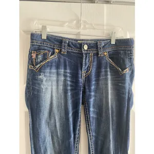 MEK Denim New Oaxaca Cigarette Size 26 Blue‎ Jeans Slim Contrast Stitch Y2K thumbnail 2