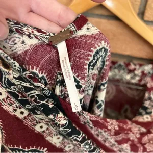 Free People Smooth Talker Tunic Mini Dress Women Floral Boho Chic Cottagecore thumbnail 5