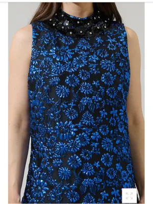 SugarLips Centralia Jaquard Floral Emla Sleeveless Mini Dress Size Large thumbnail 4