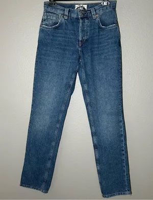 Free People Curvy Siren Low Rise Straight Leg Jeans women’s size 26 thumbnail 1