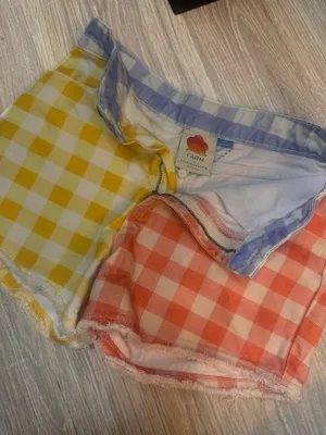 Farm Riobuffalo check Jean shorts thumbnail 2
