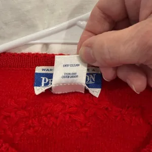 Pendleton Long Sleeve Embroidered Wool Cardigan Sweater Red Women's Size Small thumbnail 7