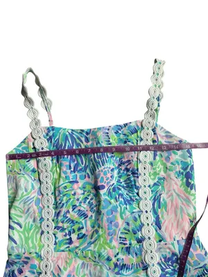 Lilly Pulitzer Jesse Romper Shell of a Party Floral Scallop-Trim Short Size 6 thumbnail 5
