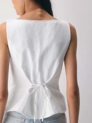 Aritzia Wilfred Octavo Bustier - CruiseLinen™ White Top Vest thumbnail 7