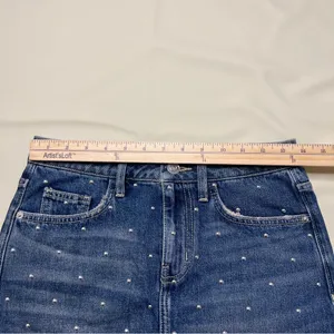 Current/Elliott Size 25 Cotton Blue Denim Studded Mini Skirt Distressed‎ thumbnail 11