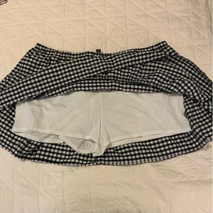 Wild fable black gingham ruffle skort thumbnail 3