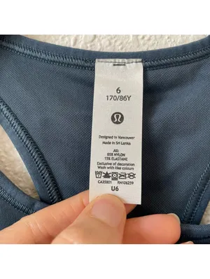 Lululemon Ebb To Train Bra Iron Blue Size 6 Athleisure Activewear Cropped Sporty thumbnail 3