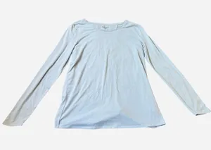 Athleta Light Blue Long-Sleeve Scoop Neck Top thumbnail 1