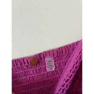 Free People Fp One Lyra Bralette Crochet Embroidered Smocked Strap Top Size M‎ thumbnail 5