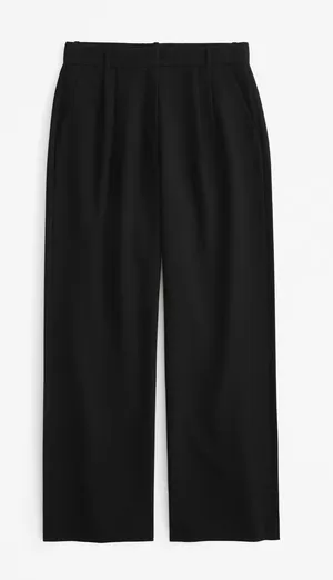 Abercrombie & Fitch Sloane Tailored Wide Leg Pants Size Large black thumbnail 1
