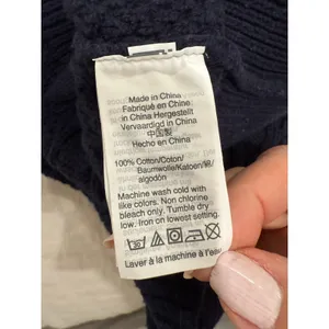 J.Crew Mercantile Cable Knit Crew Neck Pullover Sweater Blue Women's Size Medium thumbnail 6