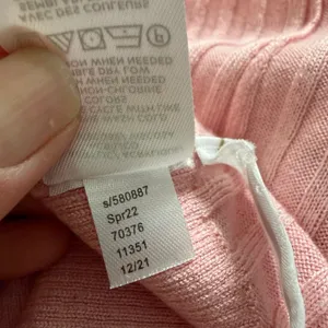 LOFT Cardigan L Pink Ribbed Open Front Duster Longline Sweater Pastel Preppy thumbnail 8