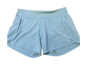 Free Fly Women Bamboo Lined Shorts Light Blue Active Running Hiking Zip Pocket thumbnail 1