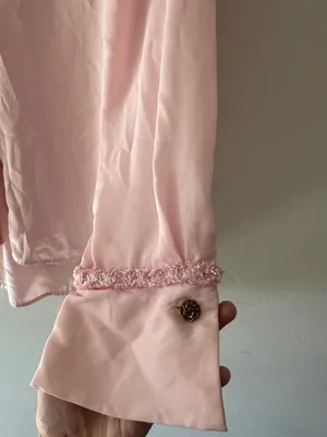 Zara‎ Pink Fringe Long Sleeve Button Down Top thumbnail 3