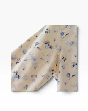 Lauren Ralph Lauren Floral Blue Yellow Embroidered logo pajama Set Sz M thumbnail 5