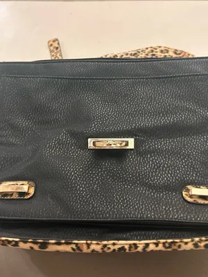 Leopard Print Flap Satchel Handbag - Black & Leopard very nice! Never used thumbnail 7