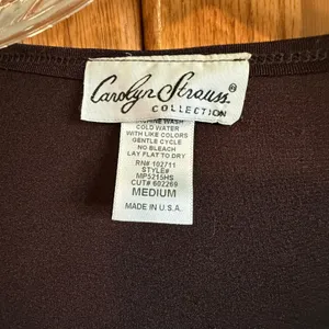 Brown Cardigan‎ Tie Front Lightweight Chocolate Brown Carolyn Strauss thumbnail 3