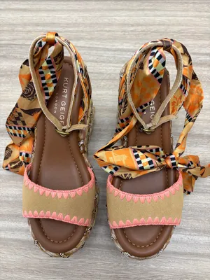 Kurt Geiger Chelsea Scarf Wedge Heel Women EU 37 US 7 thumbnail 3