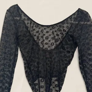 Victoria's Secret black lace bodysuit | size XS lace floral coquette goth thumbnail 3
