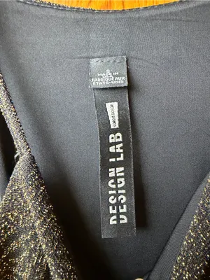 Design Lab Black and Gold Halter Dress thumbnail 5
