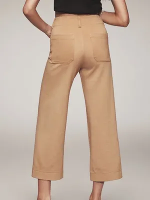 Anthropologie Maeve The Colette Knit Crop Wide-Leg Pants Size 28 True Camel Tan thumbnail 5