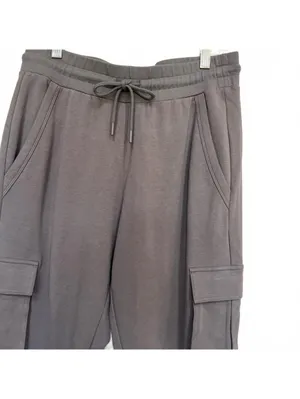 Alo Yoga Unwind Cargo Sweatpants Joggers Tapered Shadow Women's Size Medium thumbnail 3