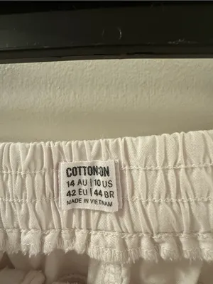 Cotton On White Men's Cargo Drawstring Pants thumbnail 2