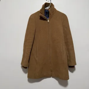 J. Crew Lodge Full-ZIp Coat in Camel Italian‎ Stadium-cloth Wool Size 00 thumbnail 4