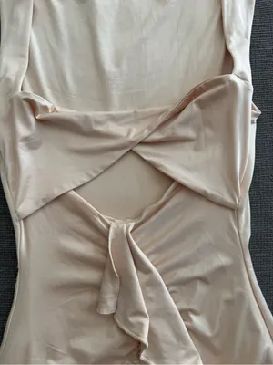Oh Polly Beige Twist Front Ruffle Mini Dress thumbnail 7