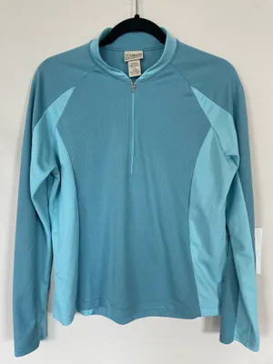 LL Bean Sweater Women’s 1/4 Zip Long Sleeve Mock Neck Pullover Breathable Large thumbnail 1