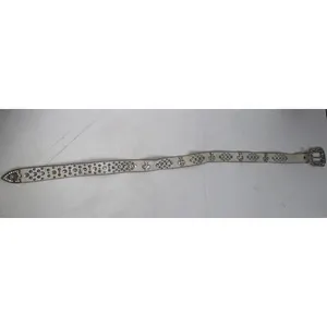 Vintage Chunky Y2K Studded Equestrian Western Boho Preppy Metal White Cross Belt thumbnail 14