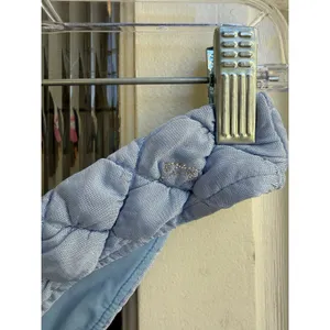 Frankies Bikinis Light Blue Quilted High‎ Cut Bikini Bottom Size Medium thumbnail 5