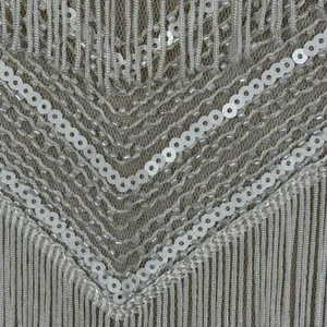 Lulu's Ivory Fringe Sequin Mini Dress Size Small Gatsby Flapper Cocktail‎ thumbnail 13