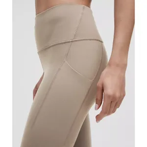 NWT Lululemon Wunder Train HR Tight with Pockets 25"size 8 Warm Ash Grey thumbnail 3